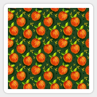 Orange Fruits  Digital Illustration Pattern Sticker